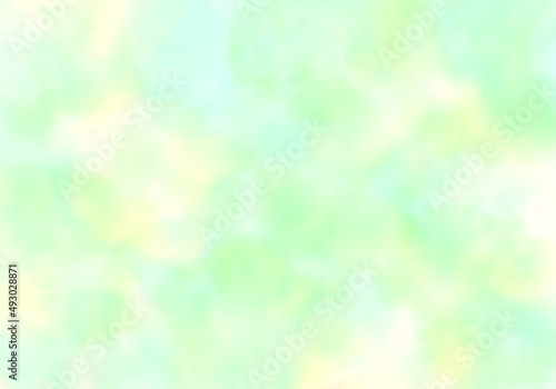 あたたかな水彩マーブル素材　グリーン４