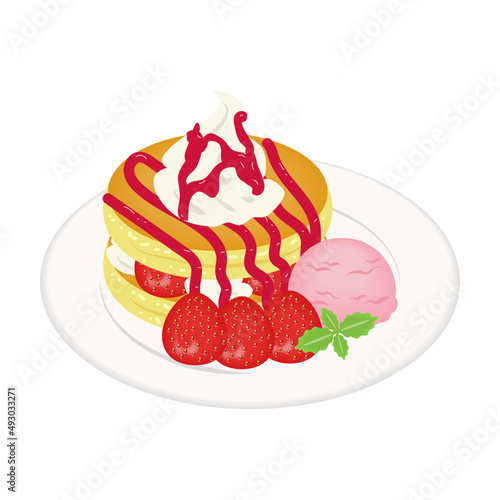ストロベリーパンケーキ