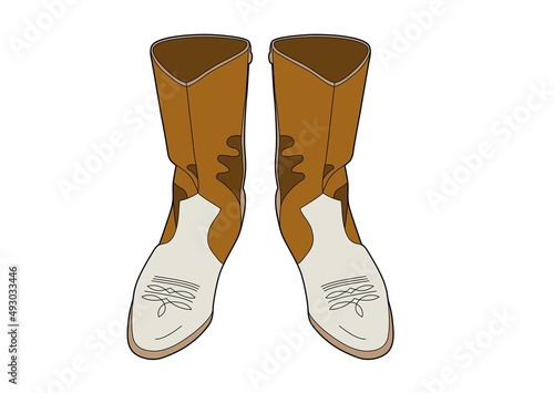 Two color boots