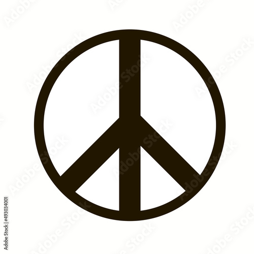 Peace Sign in white background. Vector photo