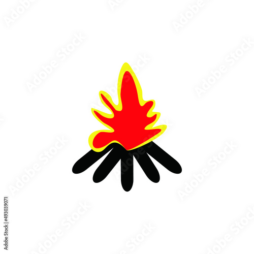 a bonfire icon on a white background