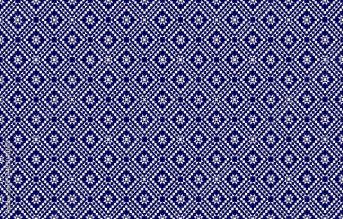 Geometric ethnic oriental seamless pattern traditional Design for background,carpet,wallpaper.clothing,wrapping,Batik fabric,Vector illustration.embroidery style - Sadu, sadou, sadow or sado