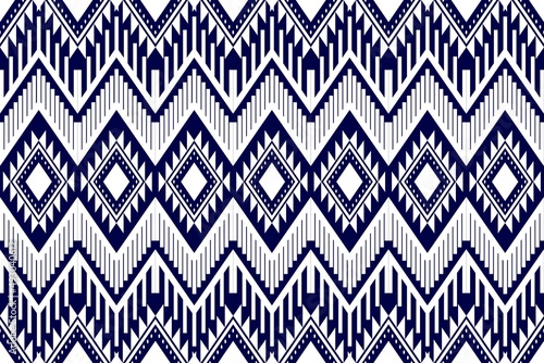 Geometric ethnic oriental seamless pattern traditional Design for background,carpet,wallpaper.clothing,wrapping,Batik fabric,Vector illustration.embroidery style - Sadu, sadou, sadow or sado