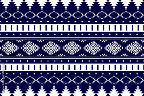 Geometric ethnic oriental seamless pattern traditional Design for background,carpet,wallpaper.clothing,wrapping,Batik fabric,Vector illustration.embroidery style - Sadu, sadou, sadow or sado