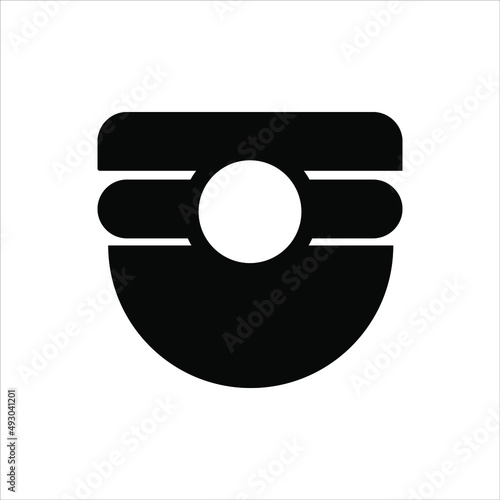 cctv camera icon vector, pictogram isolated on white. Surveillance symbol, logo illustration.