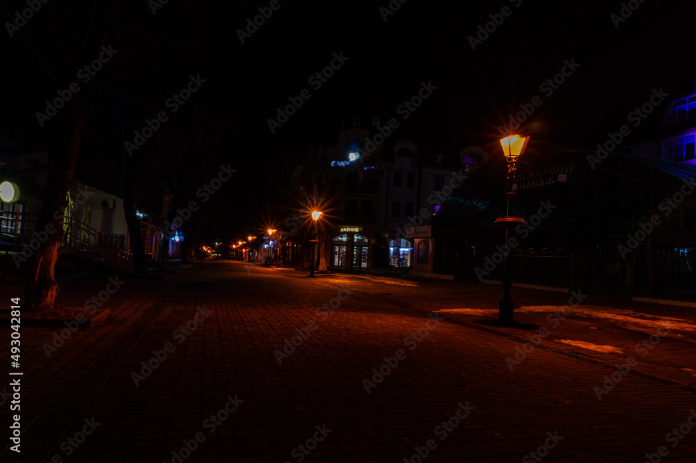 Night city of Lutsk Ukraine travel journey
