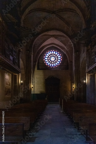 Vidrieras de la Catedral de la Asunción en Mondoñedo, Galicia, Lugo, España