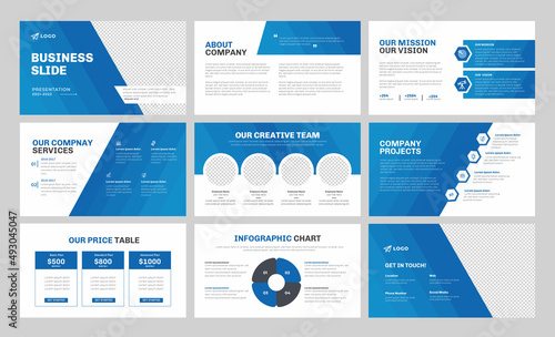 Business slide template design
