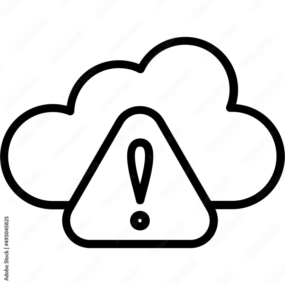 Fototapeta premium Warning Cloud Computing Icon