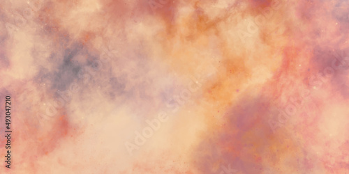 abstract watercolor background with space. yellow orange background with texture and distressed vintage grunge and watercolor paint. background texture in warm autumn colors. 