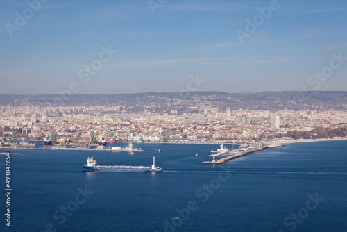 Beautiful cityscape over Varna city, Bulgaria. General view of Varna, the sea capital of Bulgaria