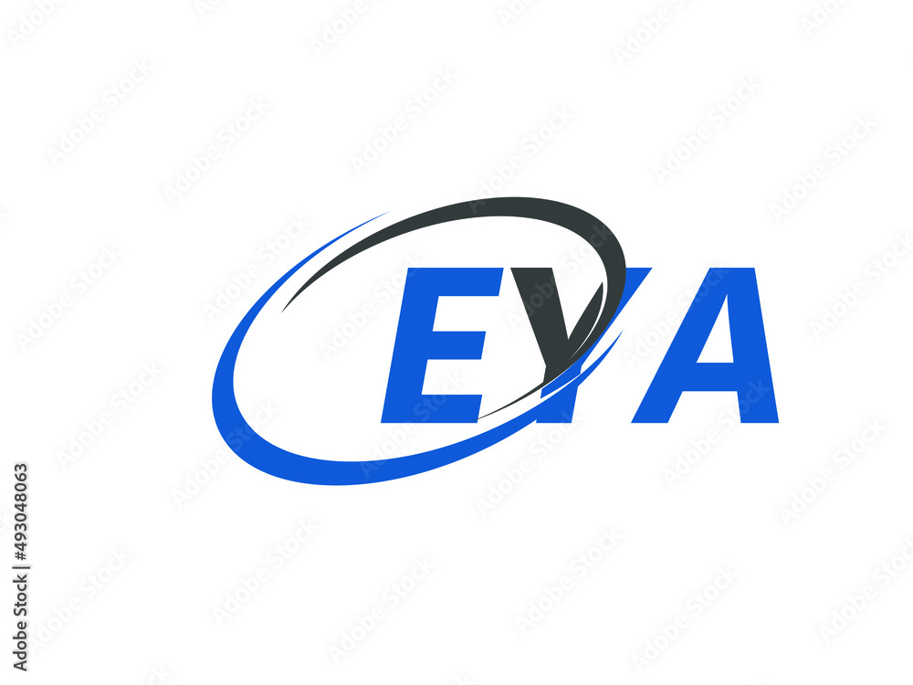 EYA letter creative modern elegant swoosh logo design EYA letter creative modern elegant swoosh logo design
