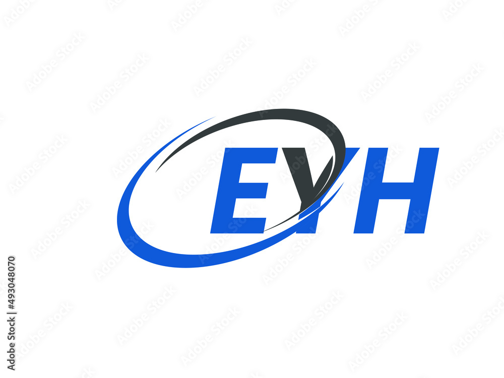 EYH letter creative modern elegant swoosh logo design EYH letter creative modern elegant swoosh logo design