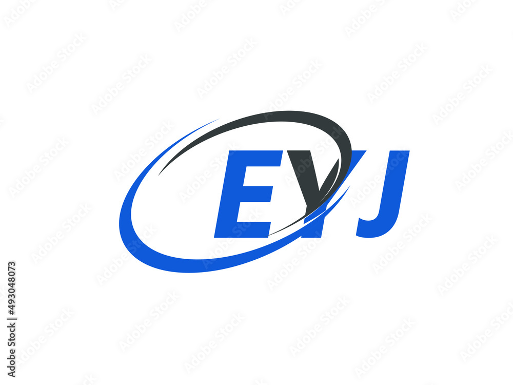 EYJ letter creative modern elegant swoosh logo design EYJ letter creative modern elegant swoosh logo design