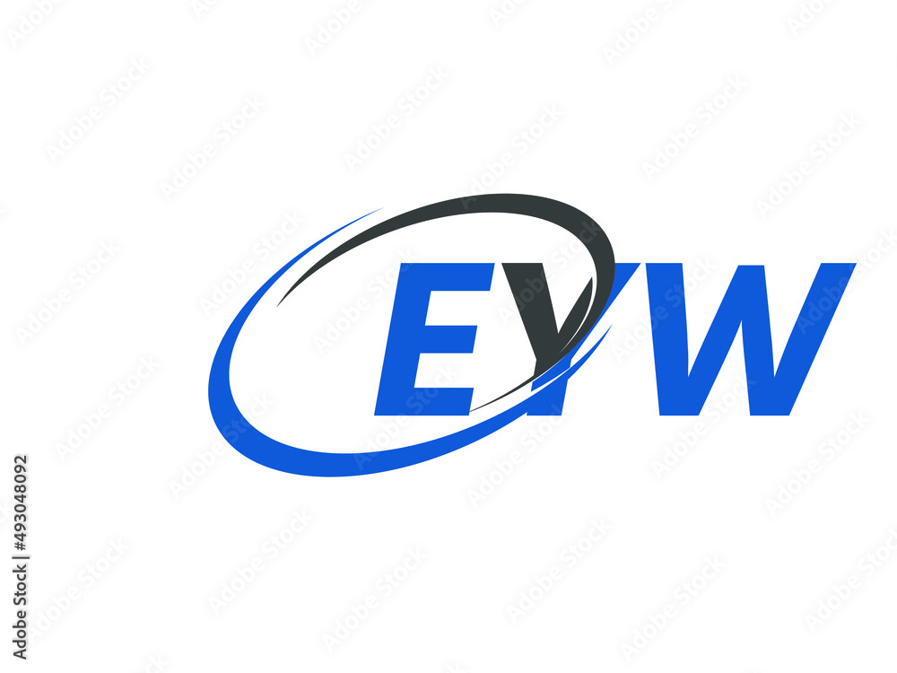 EYW letter creative modern elegant swoosh logo design EYW letter creative modern elegant swoosh logo design