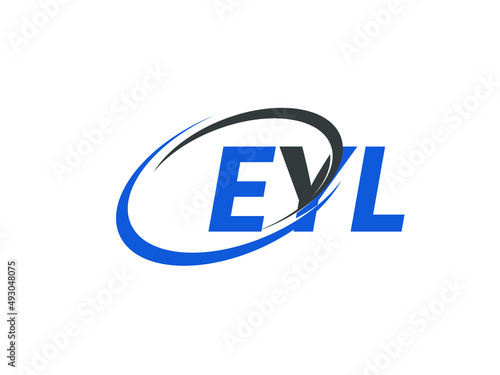 EYL letter creative modern elegant swoosh logo design