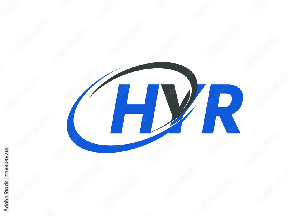HYR letter creative modern elegant swoosh logo design HYR letter creative modern elegant swoosh logo design