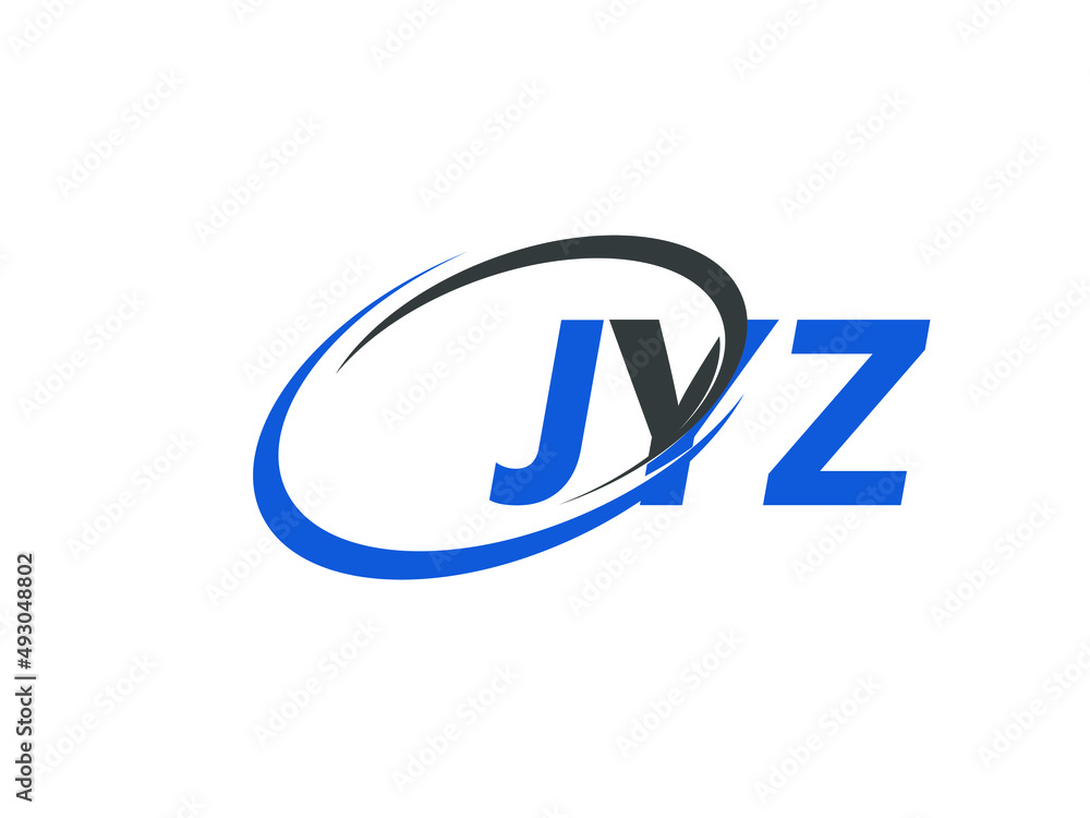 JYZ letter creative modern elegant swoosh logo design JYZ letter creative modern elegant swoosh logo design