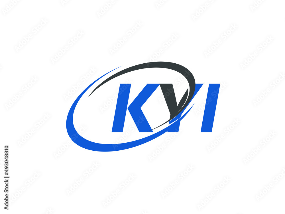 KYI letter creative modern elegant swoosh logo design KYI letter creative modern elegant swoosh logo design