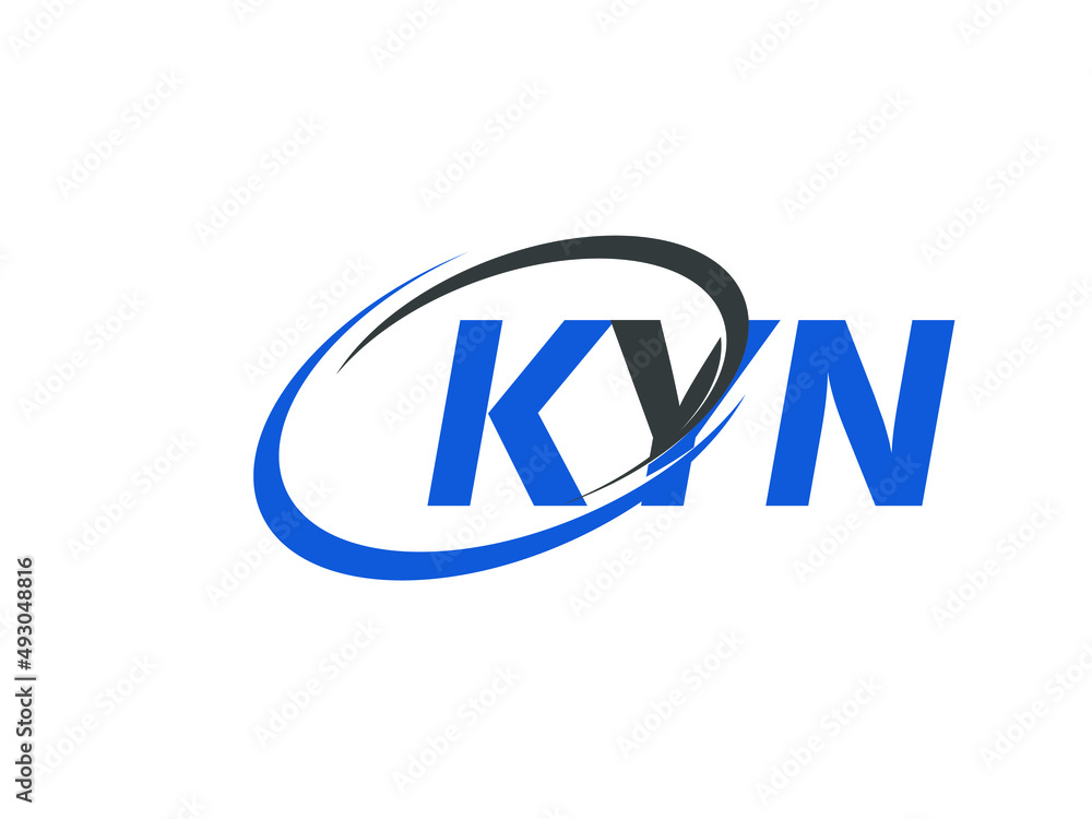 KYN letter creative modern elegant swoosh logo design KYN letter creative modern elegant swoosh logo design