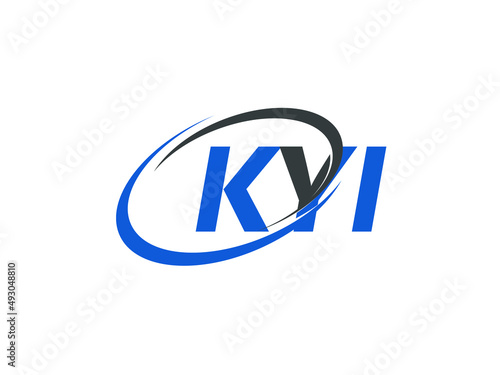 KYI letter creative modern elegant swoosh logo design photo