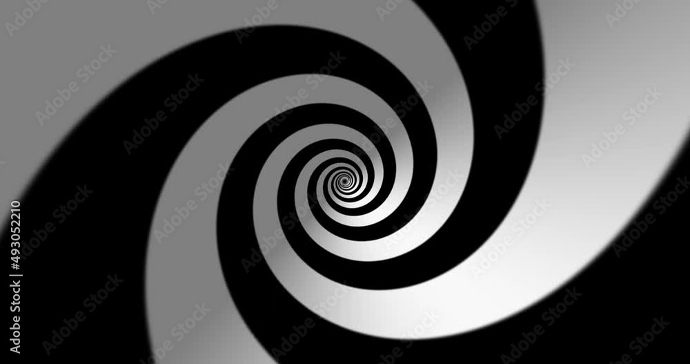 Classic black and white spinning spiral animation, like those used for hypnotism.