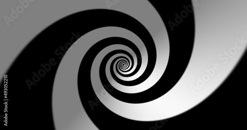 Classic black and white spinning spiral animation, like those used for hypnotism.