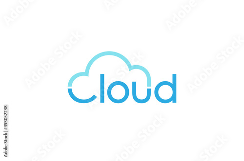 creative cloud letter logo vector symbol design illustration