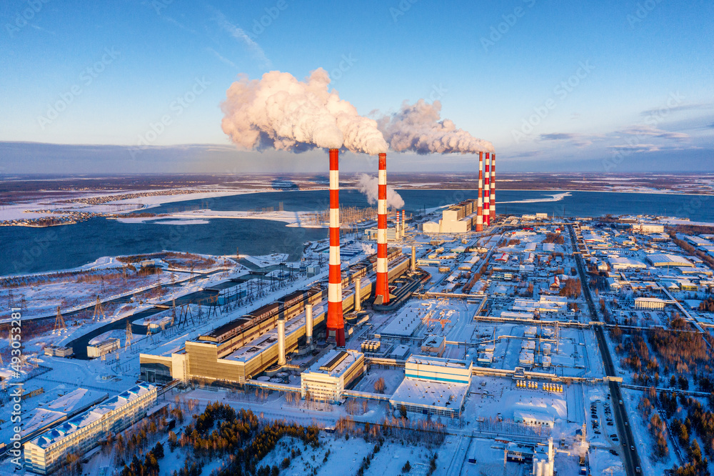 Surgut. Hydrocirculation power plant (GRES2). The largest thermal