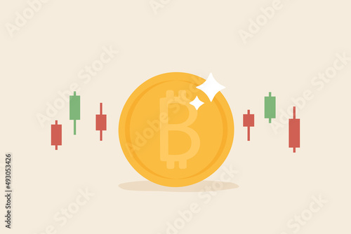 Illustration of crypto currency. The concept of a digital financial system that is prevalent around the world.