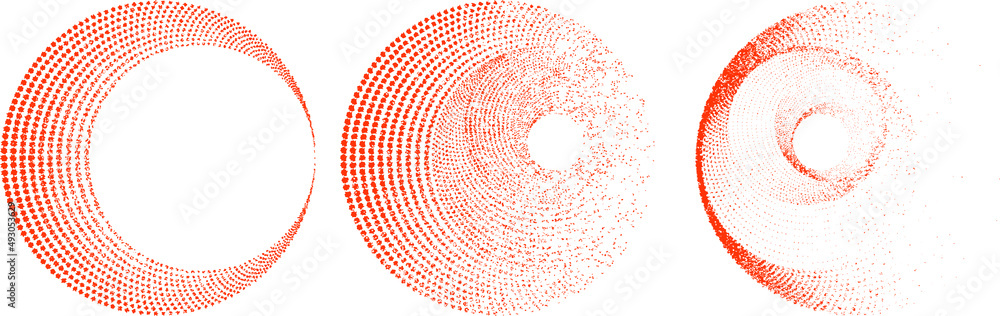 Halftone dots in circle form. round logo . vector dotted frame . design element Halftone dots in circle form. round logo . vector dotted frame . design element