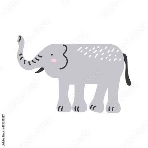 elephant doodle character © Gstudio