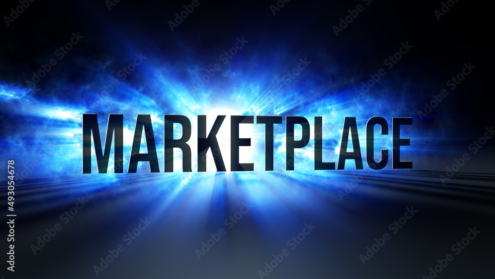 Epic Cinematic Marketplace Text Effect With Misty Blue Shine 3D Volume Light Rays And Shadow On The Floor Epic Cinematic Marketplace Text Effect With Misty Blue Shine 3D Volume Light Rays And Shadow On The Floor