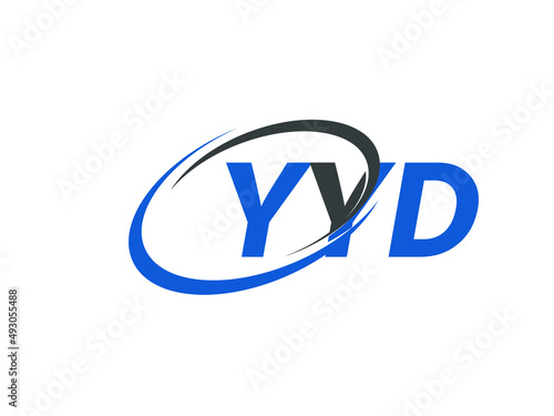 YYD letter creative modern elegant swoosh logo design