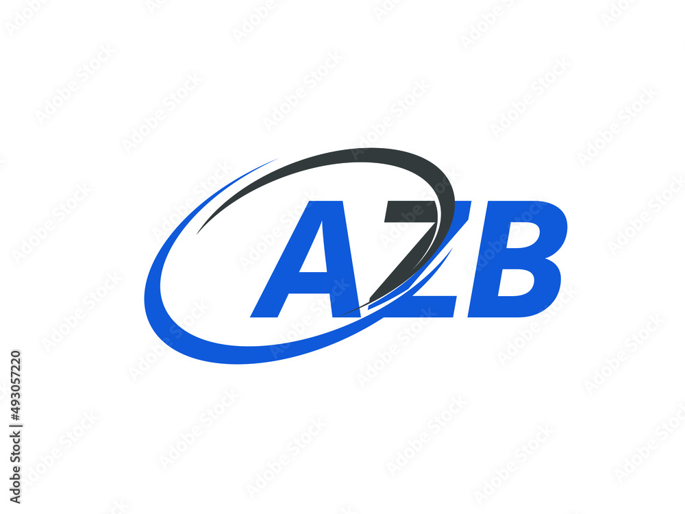 Obraz premium AZB letter creative modern elegant swoosh logo design