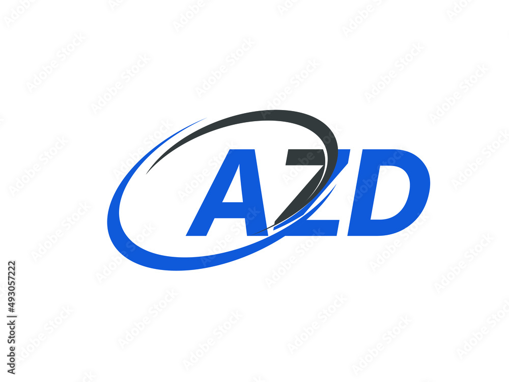 AZD letter creative modern elegant swoosh logo design AZD letter creative modern elegant swoosh logo design