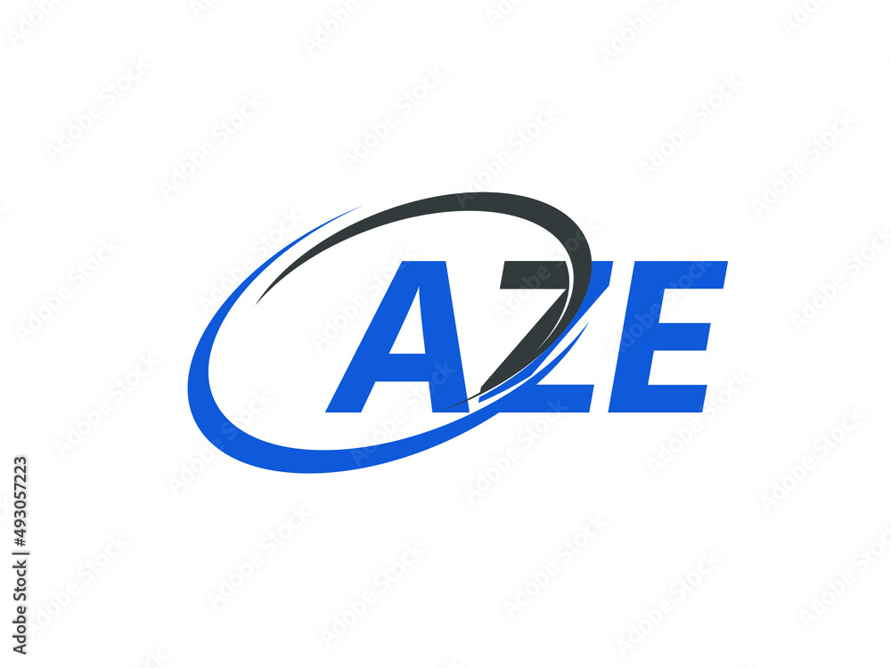 AZE letter creative modern elegant swoosh logo design AZE letter creative modern elegant swoosh logo design