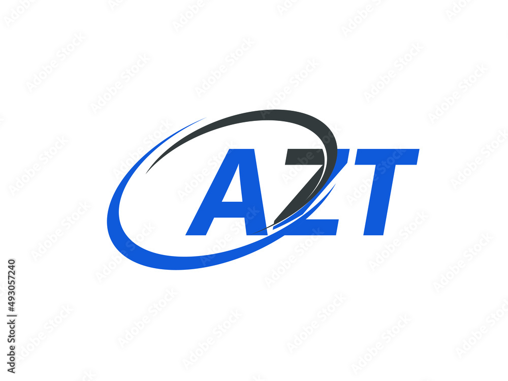 AZT letter creative modern elegant swoosh logo design AZT letter creative modern elegant swoosh logo design