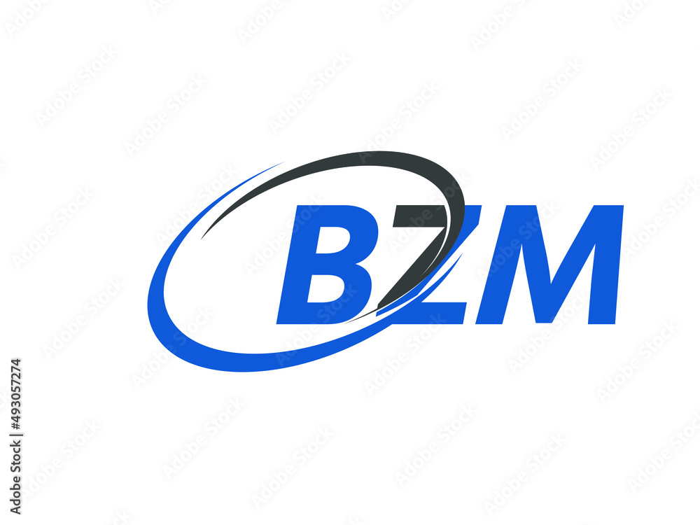 BZM letter creative modern elegant swoosh logo design BZM letter creative modern elegant swoosh logo design