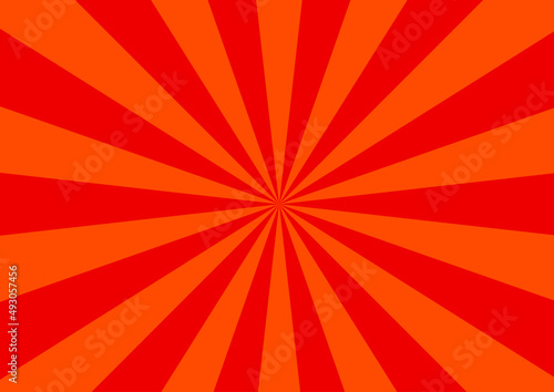 Red ray background. Vector