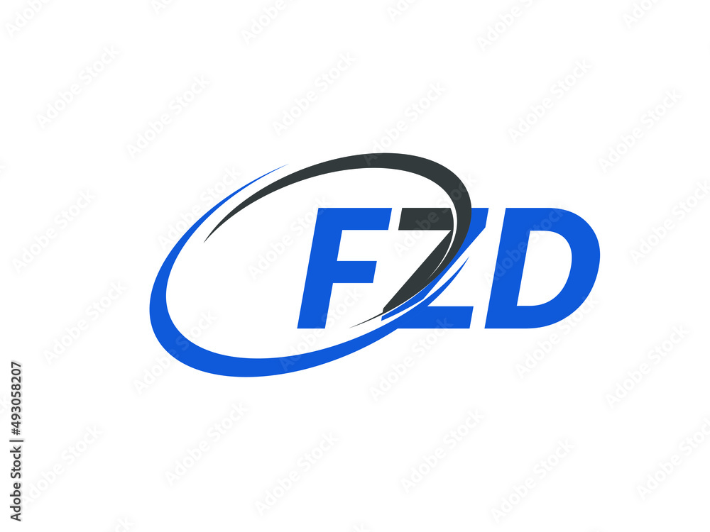 FZD letter creative modern elegant swoosh logo design FZD letter creative modern elegant swoosh logo design