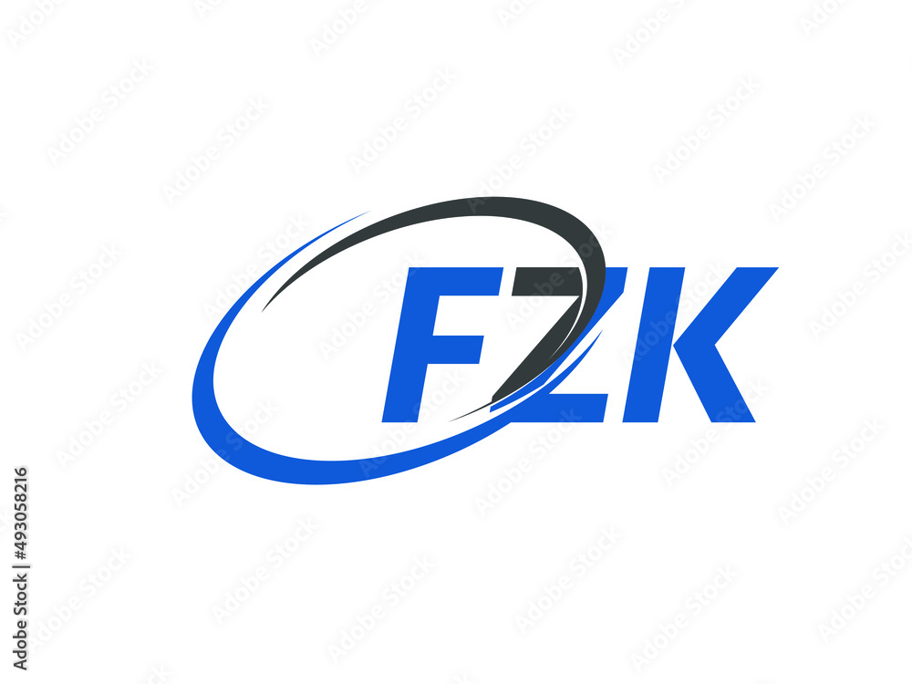 FZK letter creative modern elegant swoosh logo design FZK letter creative modern elegant swoosh logo design