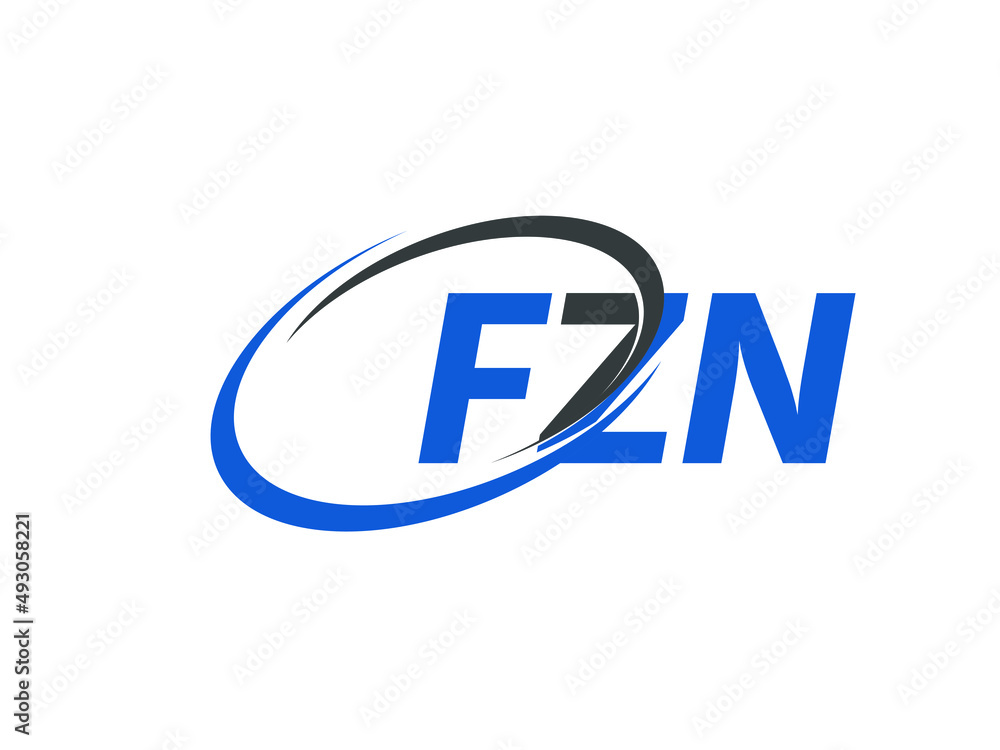 FZN letter creative modern elegant swoosh logo design FZN letter creative modern elegant swoosh logo design
