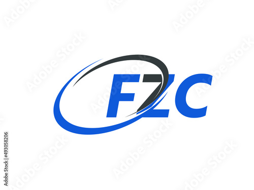 FZC letter creative modern elegant swoosh logo design