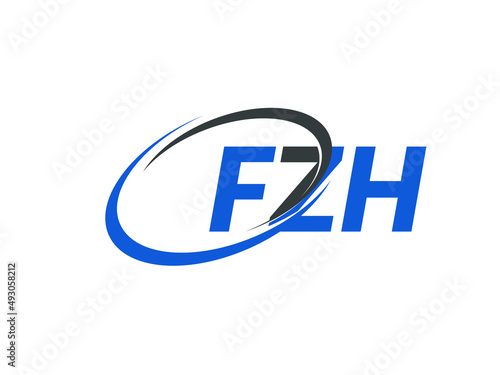 FZH letter creative modern elegant swoosh logo design