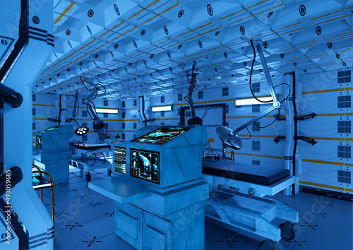 3D Rendering Science Fiction Laboratory © photosvac