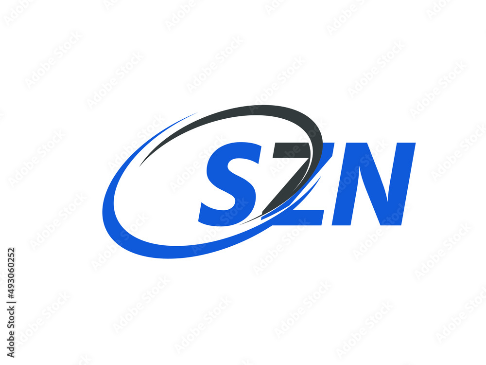 SZN letter creative modern elegant swoosh logo design SZN letter creative modern elegant swoosh logo design