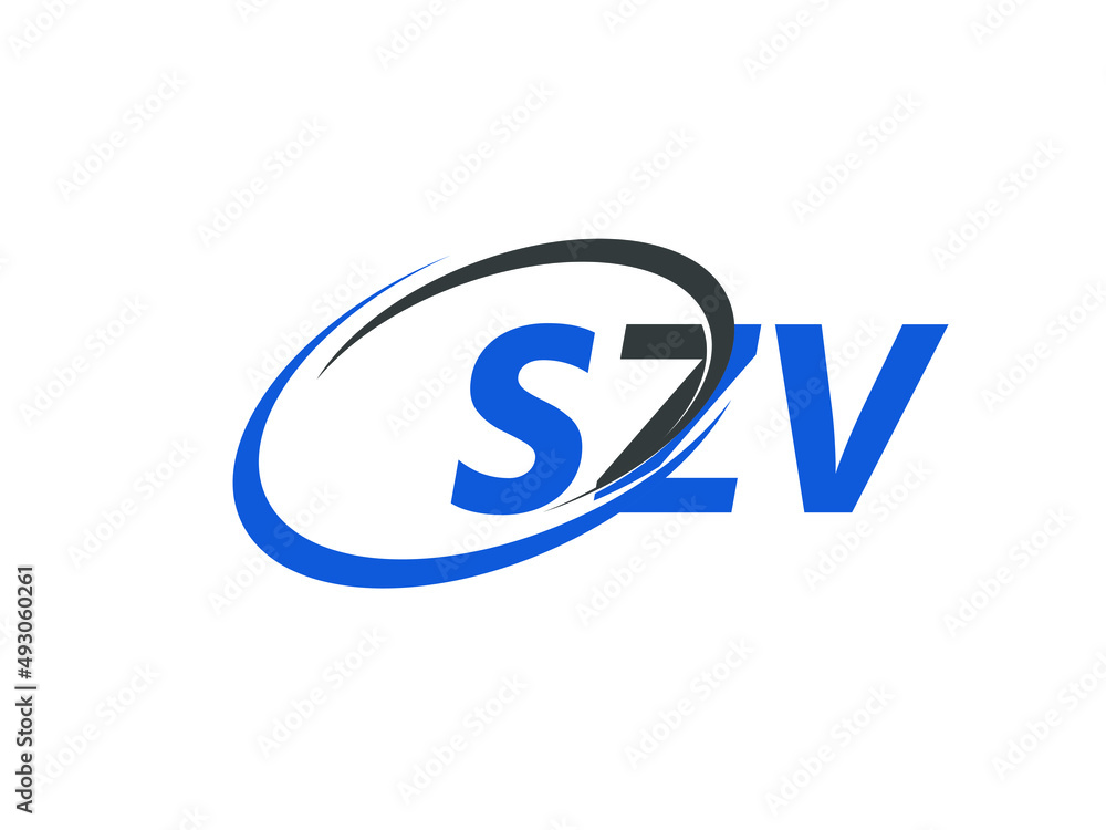 SZV letter creative modern elegant swoosh logo design SZV letter creative modern elegant swoosh logo design