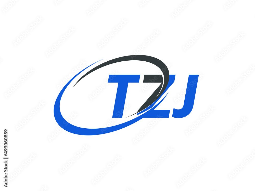 TZJ letter creative modern elegant swoosh logo design TZJ letter creative modern elegant swoosh logo design