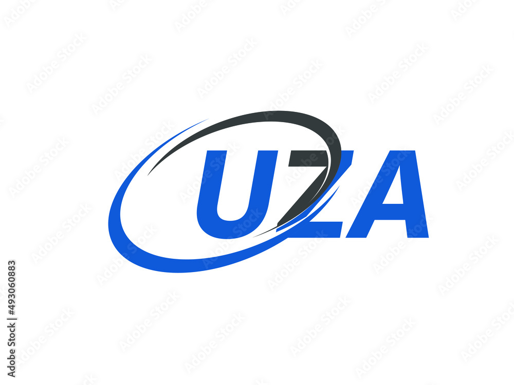UZA letter creative modern elegant swoosh logo design UZA letter creative modern elegant swoosh logo design